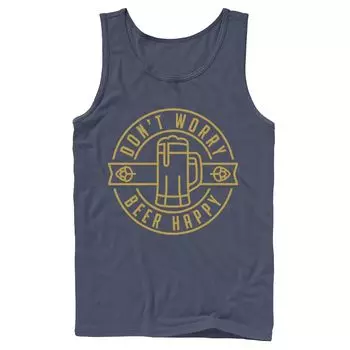 Мужская майка Don't Worry Beer Happy Circle Licensed Character