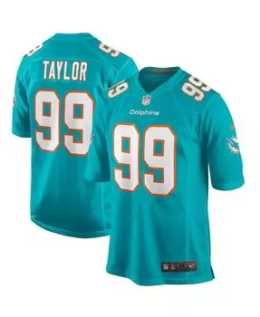 Мужская майка Джейсона Тейлора Aqua Miami Dolphins Game Retired Player Nike