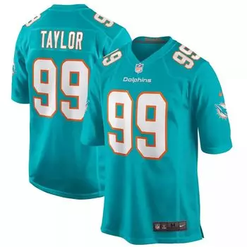 Мужская майка Джейсона Тейлора Aqua Miami Dolphins Game Retired Player Nike