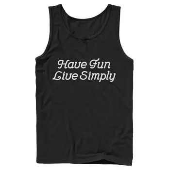 Мужская майка Fifth Sun с надписью "Have Fun Live Simply" Licensed Character