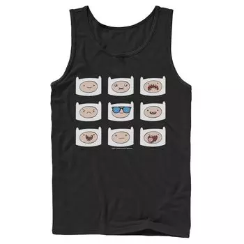 Мужская майка Finn's Multiple Faces Grid из фильма «Время приключений» Licensed Character