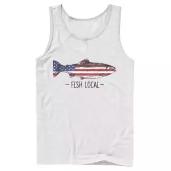 Мужская майка Fish Local Americana Licensed Character, белый