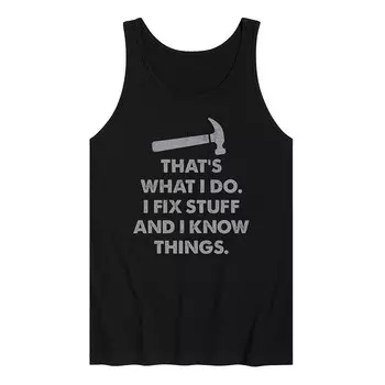 Мужская майка Fix Stuff And I Know Things Licensed Character, черный