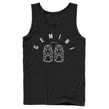 Мужская майка Gemini с белыми чернилами Sketch Licensed Character
