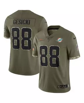 Мужская майка gesicki olive miami dolphins 2022 salute to service limited jersey Nike