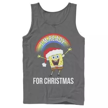 Мужская майка «Губка Боб» «I Ready For Christmas Rainbow» Licensed Character