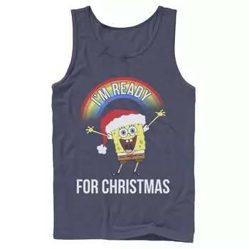Мужская майка «Губка Боб» «I Ready For Christmas Rainbow» Licensed Character