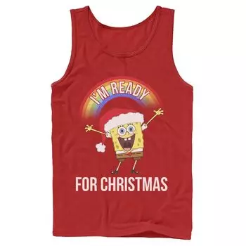 Мужская майка «Губка Боб» «I Ready For Christmas Rainbow» Licensed Character