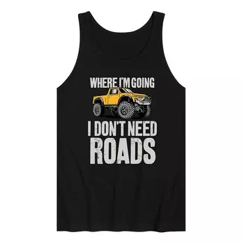 Мужская майка I Don't Need Roads Licensed Character, черный