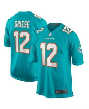 Мужская майка игрока пенсионера Bob Griese Aqua Miami Dolphins Game Nike