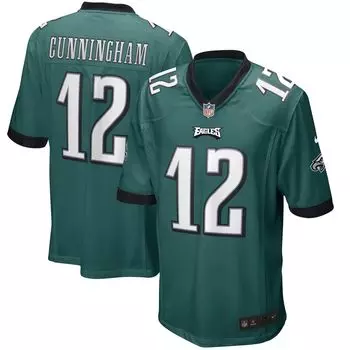 Мужская майка игрока пенсионера Randall Cunningham Midnight Green Philadelphia Eagles Game Nike