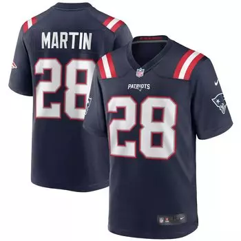 Мужская майка игрока в отставке Curtis Martin Navy New England Patriots Game Nike