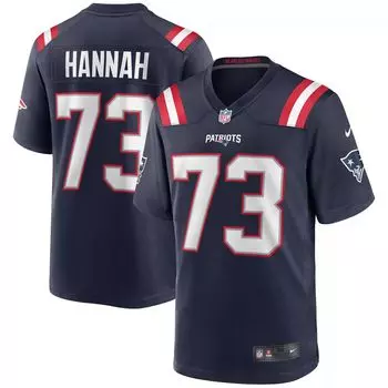Мужская майка игрока в отставке John Hannah Navy New England Patriots Game Nike