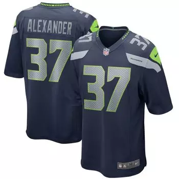 Мужская майка игрока в отставке Shaun Alexander College Navy Seattle Seahawks Game Nike
