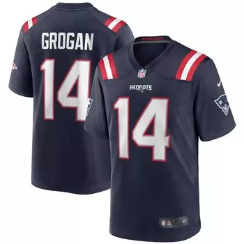 Мужская майка игрока в отставке Steve Grogan Navy New England Patriots Game Nike