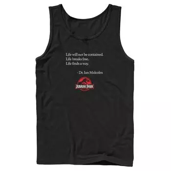 Мужская майка из парка Юрского периода Life Finds A Way Quote Licensed Character