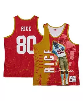 Мужская майка Jerry Rice Scarlet San Francisco 49ers 1994 Player Burst Mitchell & Ness, красный