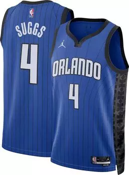 Мужская майка Jordan Orlando Magic Jalen Suggs #4 Royal Dri-FIT Swingman