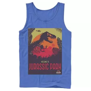 Мужская майка Jurassic Park Welcome T-Rex Sunset Licensed Character