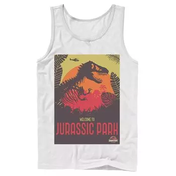 Мужская майка Jurassic Park Welcome T-Rex Sunset Licensed Character