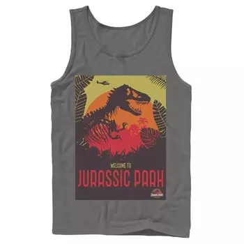 Мужская майка Jurassic Park Welcome T-Rex Sunset Licensed Character