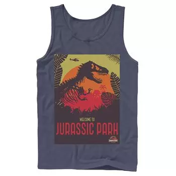 Мужская майка Jurassic Park Welcome T-Rex Sunset Licensed Character