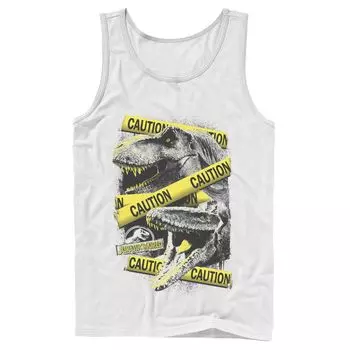 Мужская майка Jurassic World Dinosaur Caution Splatter Licensed Character
