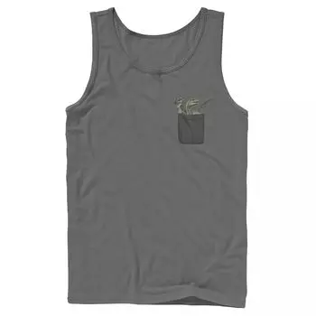 Мужская майка Jurassic World Pocket Raptors с рисунком брызг краски Licensed Character