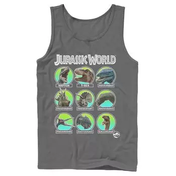 Мужская майка Jurassic World с двумя головами динозавров Licensed Character