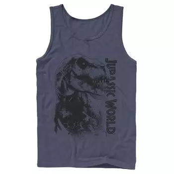 Мужская майка Jurassic World T-Rex с крупным планом и графическим рисунком Licensed Character