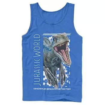 Мужская майка Jurassic World Two Blue Dino Breach Licensed Character