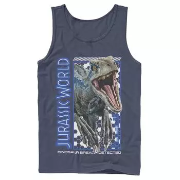 Мужская майка Jurassic World Two Blue Dino Breach Licensed Character