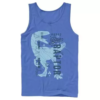 Мужская майка Jurassic World Two Blue Raptor DNA Code Silhouette Tank Licensed Character