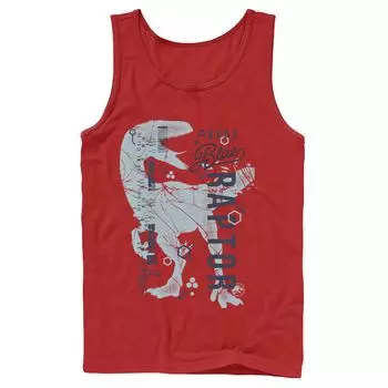 Мужская майка Jurassic World Two Blue Raptor DNA Code Silhouette Tank Licensed Character