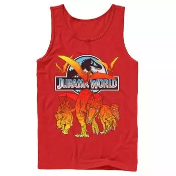 Мужская майка Jurassic World Two Dino Charging Comic Pop Licensed Character