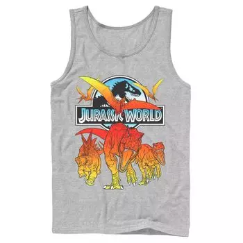 Мужская майка Jurassic World Two Dino Charging Comic Pop Licensed Character