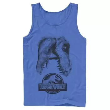Мужская майка Jurassic World Two T-Rex Icon Attack Grunge Licensed Character