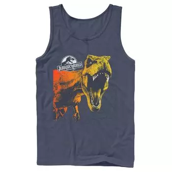 Мужская майка Jurassic World Two T-Rex Color Pop Cracks Licensed Character