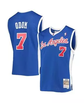 Мужская майка Lamar Odom Royal LA Clippers 2002-03 Hardwood Classics Swingman Mitchell & Ness, синий