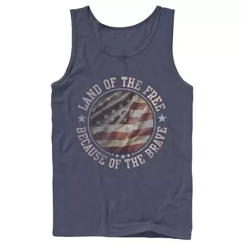 Мужская майка Land Of The Free From The Brave USA Licensed Character, темно-синий