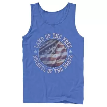 Мужская майка Land Of The Free From The Brave USA Licensed Character, цвет Royal