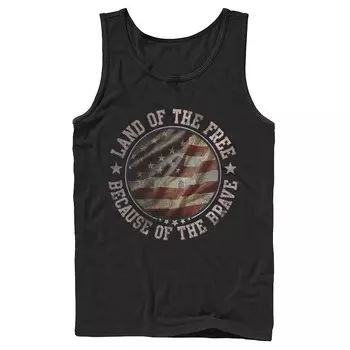 Мужская майка Land Of The Free From The Brave USA Licensed Character, черный