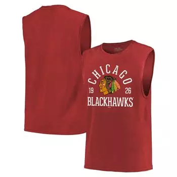 Мужская майка Majestic Threads Red Chicago Blackhawks Softhand Muscle Tank