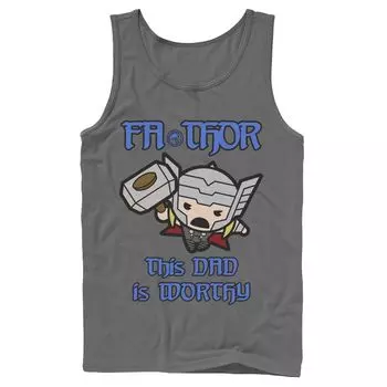 Мужская майка Marvel Fa-Thor Kawaii Thor «Этот папа достоин дня отца» Licensed Character