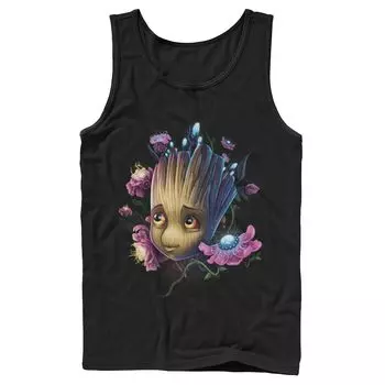 Мужская майка Marvel Guardians Of The Galaxy Groot Flowers Licensed Character