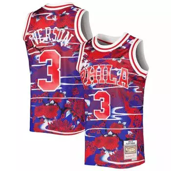 Мужская майка Mitchell & Ness Allen Iverson Red Philadelphia 76ers Hardwood Classics Lunar New Year Swingman Jersey