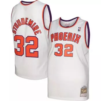 Мужская майка Mitchell & Ness Amar'e Stoudemire White Phoenix Suns 2002-03 Hardwood Classics Swingman