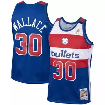 Мужская майка Mitchell & Ness Ben Wallace Royal Washington Bullets 1996/97 Hardwood Classics Swingman