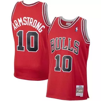 Мужская майка Mitchell & Ness BJ Armstrong Scarlet Chicago Bulls 1990-91 Hardwood Classics Swingman