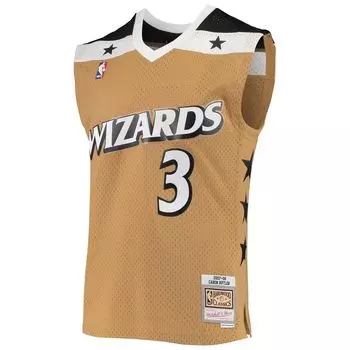 Мужская майка Mitchell & Ness Caron Butler Gold Washington Wizards 2007-08 Hardwood Classics Swingman
